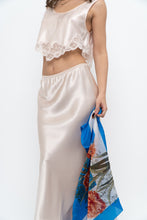 Load image into Gallery viewer, Vintage x Pale Pink Satin Stretchy Slip Skirt (XS-M)