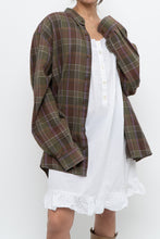Load image into Gallery viewer, Vintage x EDDIE BAUER Olive Green, Purple Plaid Cotton Flannel (S-XL)