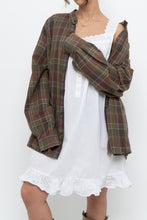 Load image into Gallery viewer, Vintage x EDDIE BAUER Olive Green, Purple Plaid Cotton Flannel (S-XL)