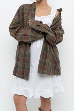 Load image into Gallery viewer, Vintage x EDDIE BAUER Olive Green, Purple Plaid Cotton Flannel (S-XL)