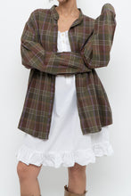 Load image into Gallery viewer, Vintage x EDDIE BAUER Olive Green, Purple Plaid Cotton Flannel (S-XL)