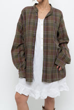 Load image into Gallery viewer, Vintage x EDDIE BAUER Olive Green, Purple Plaid Cotton Flannel (S-XL)