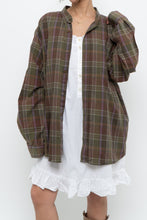 Load image into Gallery viewer, Vintage x EDDIE BAUER Olive Green, Purple Plaid Cotton Flannel (S-XL)