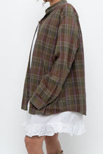 Load image into Gallery viewer, Vintage x EDDIE BAUER Olive Green, Purple Plaid Cotton Flannel (S-XL)
