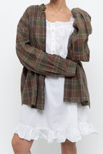 Load image into Gallery viewer, Vintage x EDDIE BAUER Olive Green, Purple Plaid Cotton Flannel (S-XL)