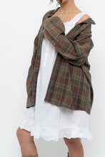 Load image into Gallery viewer, Vintage x EDDIE BAUER Olive Green, Purple Plaid Cotton Flannel (S-XL)
