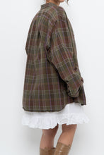 Load image into Gallery viewer, Vintage x EDDIE BAUER Olive Green, Purple Plaid Cotton Flannel (S-XL)