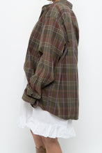 Load image into Gallery viewer, Vintage x EDDIE BAUER Olive Green, Purple Plaid Cotton Flannel (S-XL)