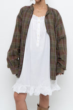 Load image into Gallery viewer, Vintage x EDDIE BAUER Olive Green, Purple Plaid Cotton Flannel (S-XL)
