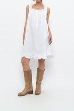 Load image into Gallery viewer, Vintage x White Cotton Lace Midi Dress (XS-M)