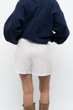 Load image into Gallery viewer, LA VIE EN ROSE x White Cotton Eyelette Lounge Short (L, XL)