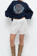 Load image into Gallery viewer, LA VIE EN ROSE x White Cotton Eyelette Lounge Short (L, XL)