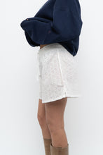 Load image into Gallery viewer, LA VIE EN ROSE x White Cotton Eyelette Lounge Short (L, XL)