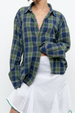 Load image into Gallery viewer, Vintage x JCREW Blue, Green Plaid Cotton Flannel (XS-XL)