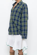 Load image into Gallery viewer, Vintage x JCREW Blue, Green Plaid Cotton Flannel (XS-XL)
