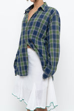 Load image into Gallery viewer, Vintage x JCREW Blue, Green Plaid Cotton Flannel (XS-XL)