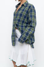 Load image into Gallery viewer, Vintage x JCREW Blue, Green Plaid Cotton Flannel (XS-XL)