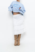 Load image into Gallery viewer, Vintage x Made in India x Cotton White Tiered Midi Skirt (XXL-4XL)
