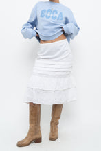 Load image into Gallery viewer, Vintage x Made in India x Cotton White Tiered Midi Skirt (XXL-4XL)