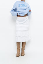 Load image into Gallery viewer, Vintage x Made in India x Cotton White Tiered Midi Skirt (XXL-4XL)