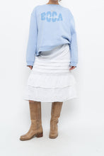 Load image into Gallery viewer, Vintage x Made in India x Cotton White Tiered Midi Skirt (XXL-4XL)