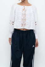 Load image into Gallery viewer, JENNIFER &amp; GRACE x White Cotton Embroidered Cropped Blouse (XS, S)