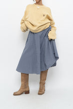 Load image into Gallery viewer, UNIQLO x Blue, Navy Gingham Midi Dress (XXS, XS)