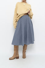 Load image into Gallery viewer, UNIQLO x Blue, Navy Gingham Midi Dress (XXS, XS)