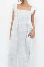 Load image into Gallery viewer, Vintage x Handmade White, Blue Floral Maxi Dress (M-XXL)