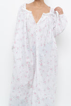Load image into Gallery viewer, Vintage x EILEEN WEST White Floral Long Sleeve Cotton Maci (XS-M)