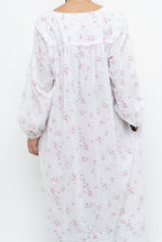 Load image into Gallery viewer, Vintage x EILEEN WEST White Floral Long Sleeve Cotton Maci (XS-M)