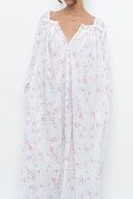 Load image into Gallery viewer, Vintage x EILEEN WEST White Floral Long Sleeve Cotton Maci (XS-M)