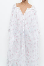 Load image into Gallery viewer, Vintage x EILEEN WEST White Floral Long Sleeve Cotton Maci (XS-M)