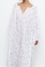 Load image into Gallery viewer, Vintage x EILEEN WEST White Floral Long Sleeve Cotton Maci (XS-M)