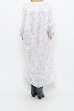 Load image into Gallery viewer, Vintage x EILEEN WEST White Floral Long Sleeve Cotton Maci (XS-M)