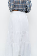 Load image into Gallery viewer, Vintage x CHAPS White Cotton Tiered Maxi Skirt (L, XL)