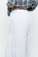 Load image into Gallery viewer, Vintage x CHAPS White Cotton Tiered Maxi Skirt (L, XL)