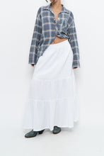 Load image into Gallery viewer, Vintage x CHAPS White Cotton Tiered Maxi Skirt (L, XL)