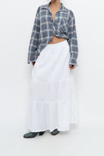 Load image into Gallery viewer, Vintage x CHAPS White Cotton Tiered Maxi Skirt (L, XL)