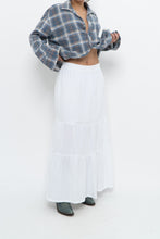 Load image into Gallery viewer, Vintage x CHAPS White Cotton Tiered Maxi Skirt (L, XL)