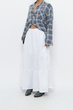 Load image into Gallery viewer, Vintage x CHAPS White Cotton Tiered Maxi Skirt (L, XL)