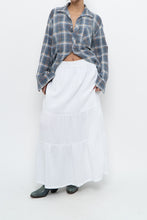 Load image into Gallery viewer, Vintage x CHAPS White Cotton Tiered Maxi Skirt (L, XL)