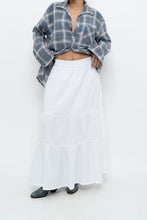 Load image into Gallery viewer, Vintage x CHAPS White Cotton Tiered Maxi Skirt (L, XL)
