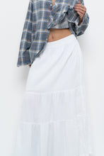 Load image into Gallery viewer, Vintage x CHAPS White Cotton Tiered Maxi Skirt (L, XL)