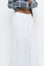 Load image into Gallery viewer, Vintage x CHAPS White Cotton Tiered Maxi Skirt (L, XL)