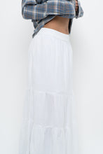Load image into Gallery viewer, Vintage x CHAPS White Cotton Tiered Maxi Skirt (L, XL)