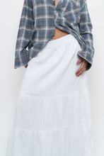 Load image into Gallery viewer, Vintage x CHAPS White Cotton Tiered Maxi Skirt (L, XL)