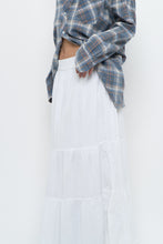 Load image into Gallery viewer, Vintage x CHAPS White Cotton Tiered Maxi Skirt (L, XL)