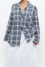 Load image into Gallery viewer, Vintage x Faded Blue Cotton Flannel (XS-L)