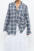 Load image into Gallery viewer, Vintage x Faded Blue Cotton Flannel (XS-L)